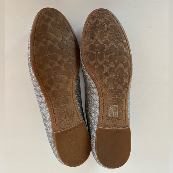 EUC Coach Metallic Silver Benni Ballet Flat, size 8.5B - Picture 7 of 9